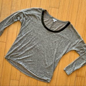 Splendid full top with faux leather trim